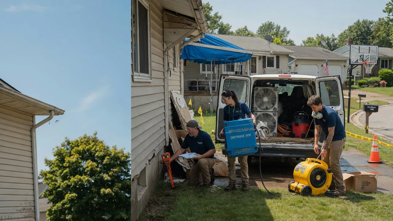 Ceiling Leak Cleanup in New Athens, OH near me